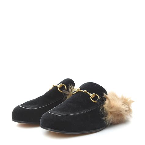 gucci mens velvet slippers|Gucci velvet slippers with fur.